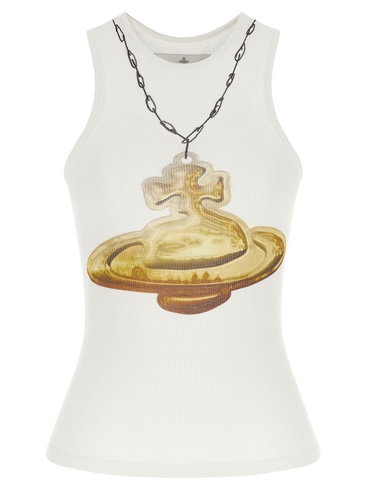 Vivienne Westwood White Viscose Sleeveles Women's T-Shirt