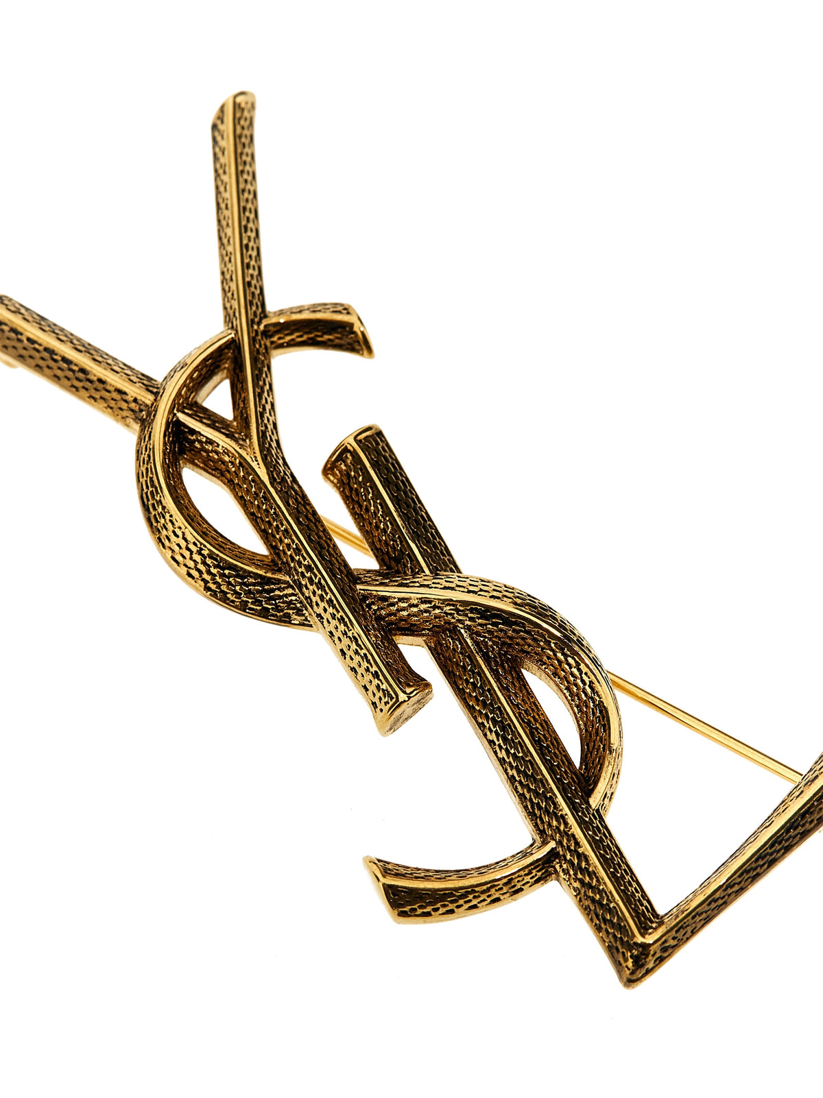 Saint Laurent Gold Brass Women's Broch