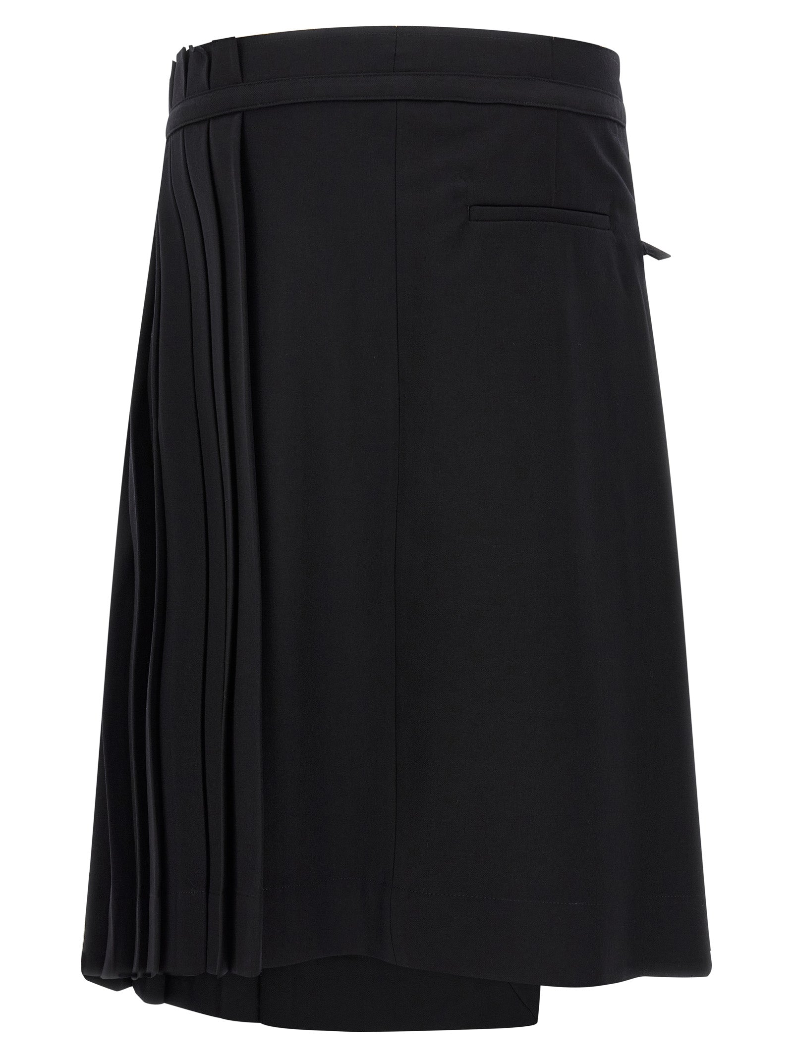 Dries Van Noten Black Wool Long Men's Skirt