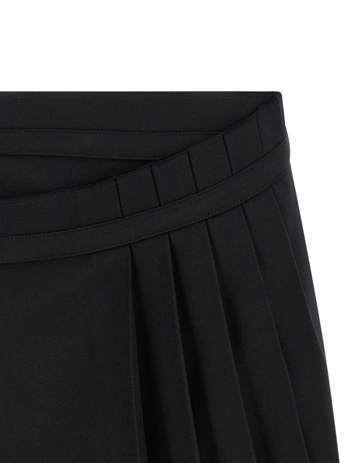 Dries Van Noten Black Wool Long Men's Skirt