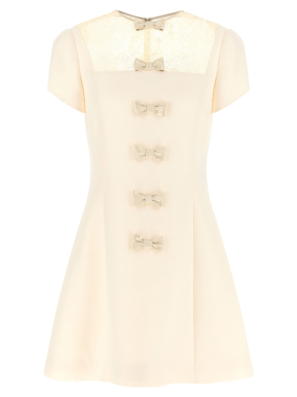 Valentino Garavani White Virgin Wool Short Women's Dress