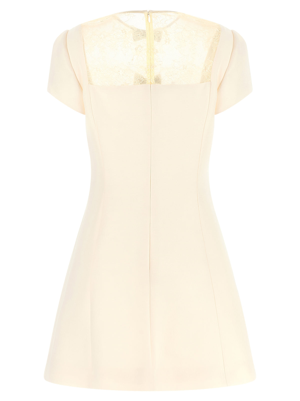 Valentino Garavani White Virgin Wool Short Women's Dress