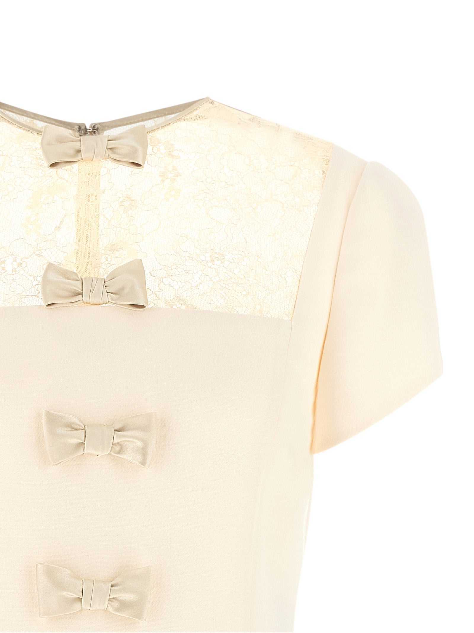Valentino Garavani White Virgin Wool Short Women's Dress