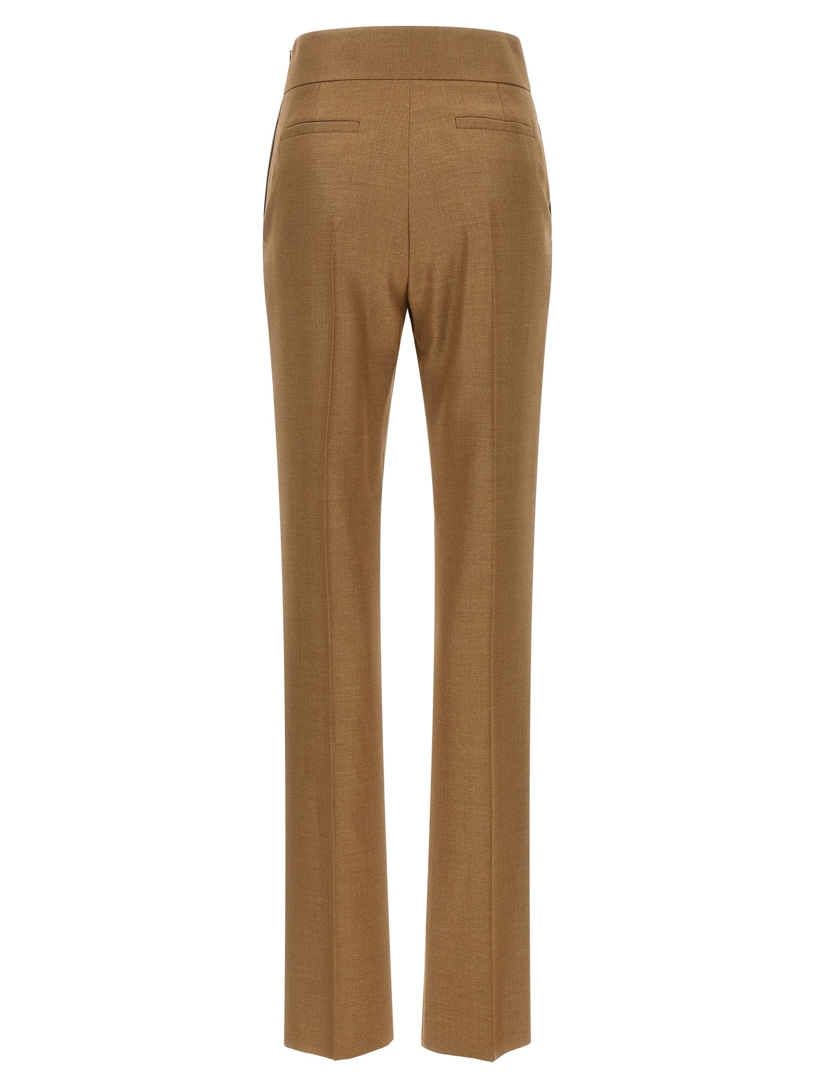 Valentino Garavani Beige Virgin Wool Dress Women's Pants