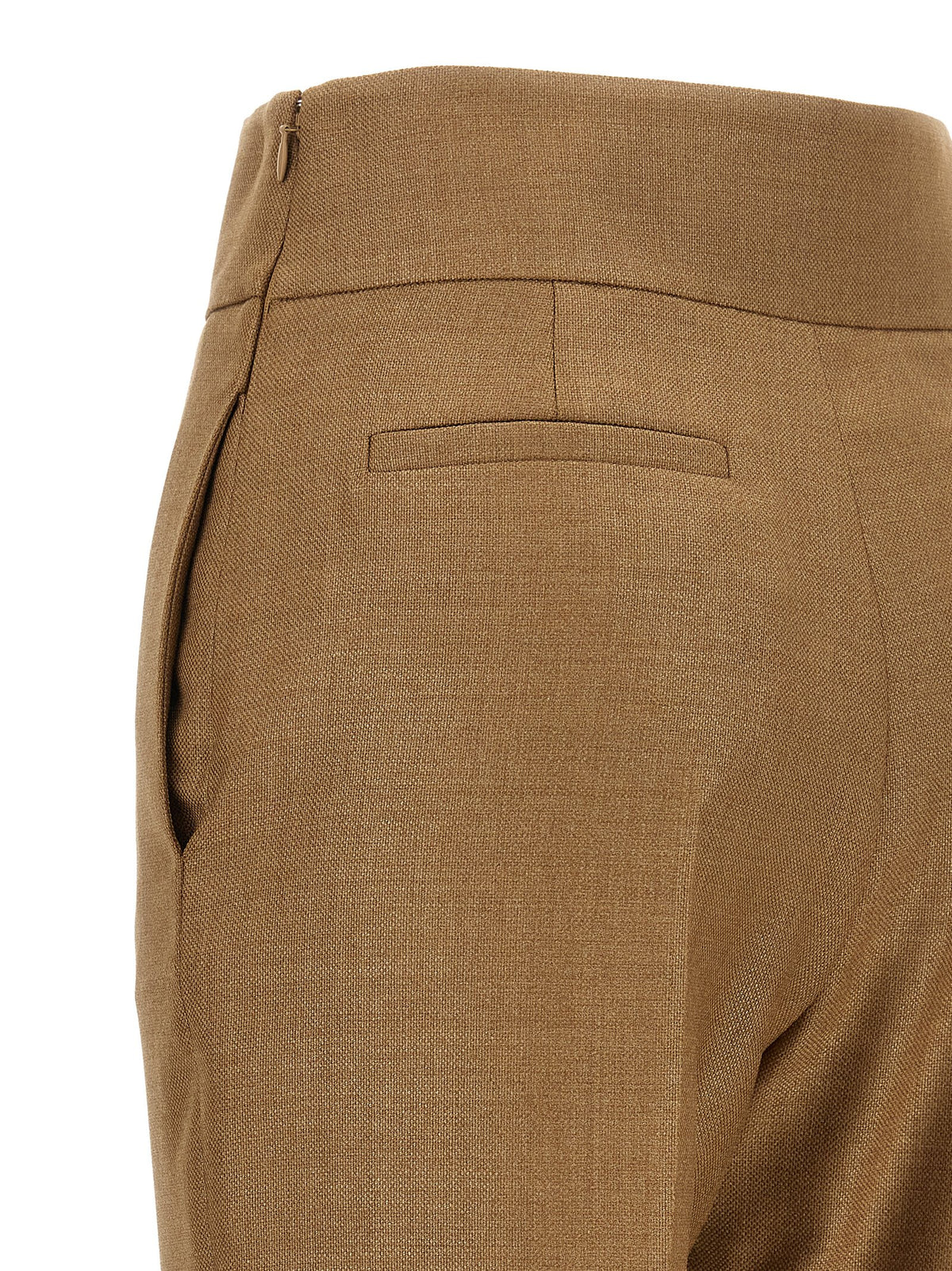 Valentino Garavani Beige Virgin Wool Dress Women's Pants