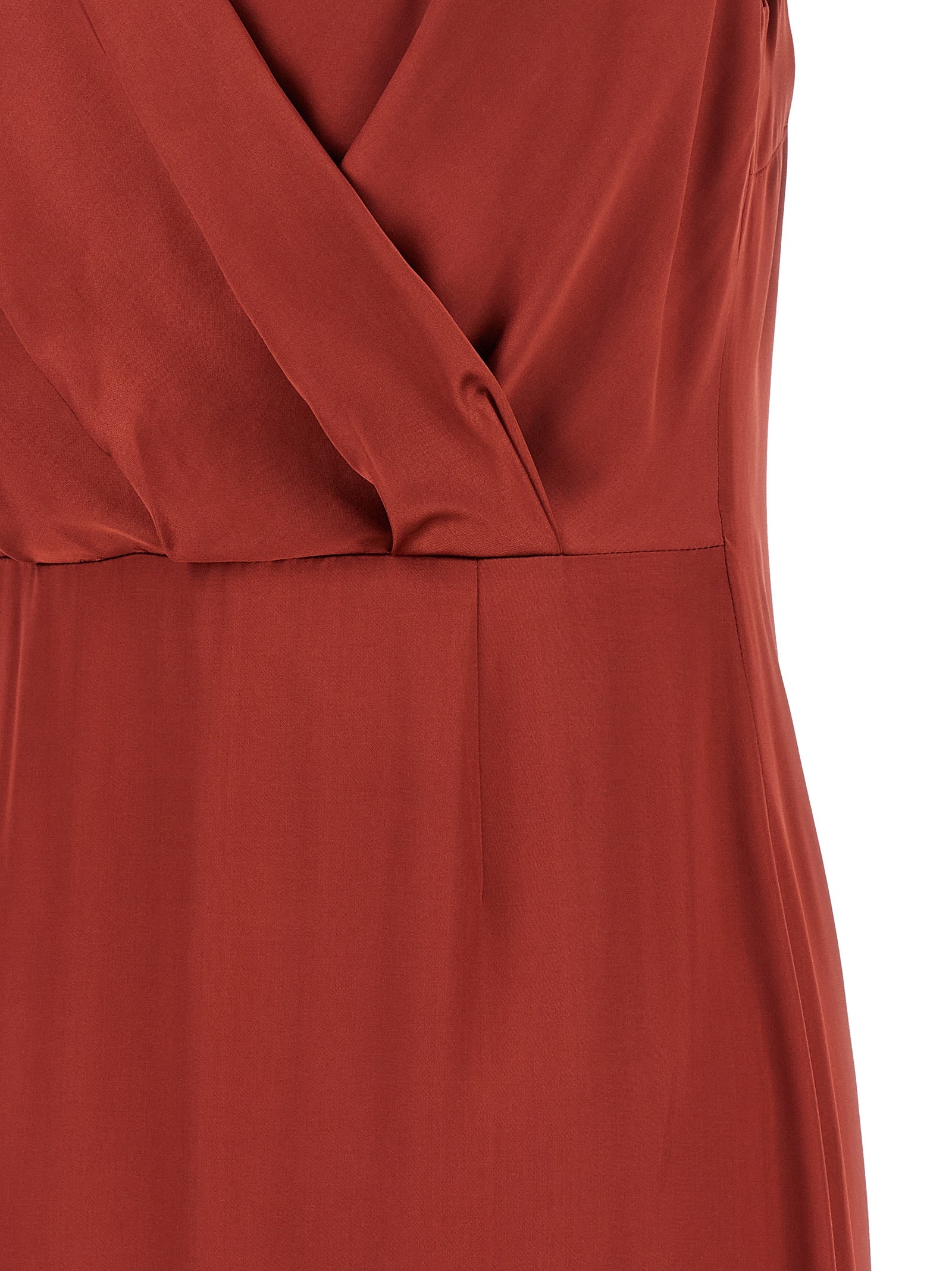 Peserico Red Viscose Long Women's Dress