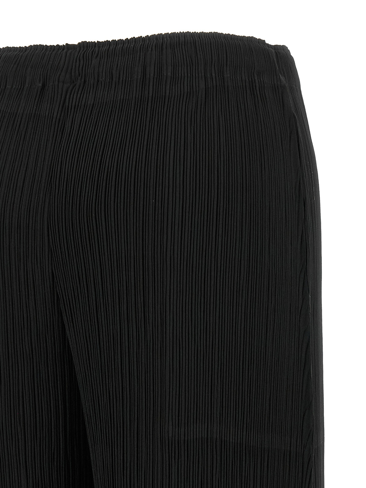 Issey Miyake Black Polyester Casual Women's Pants