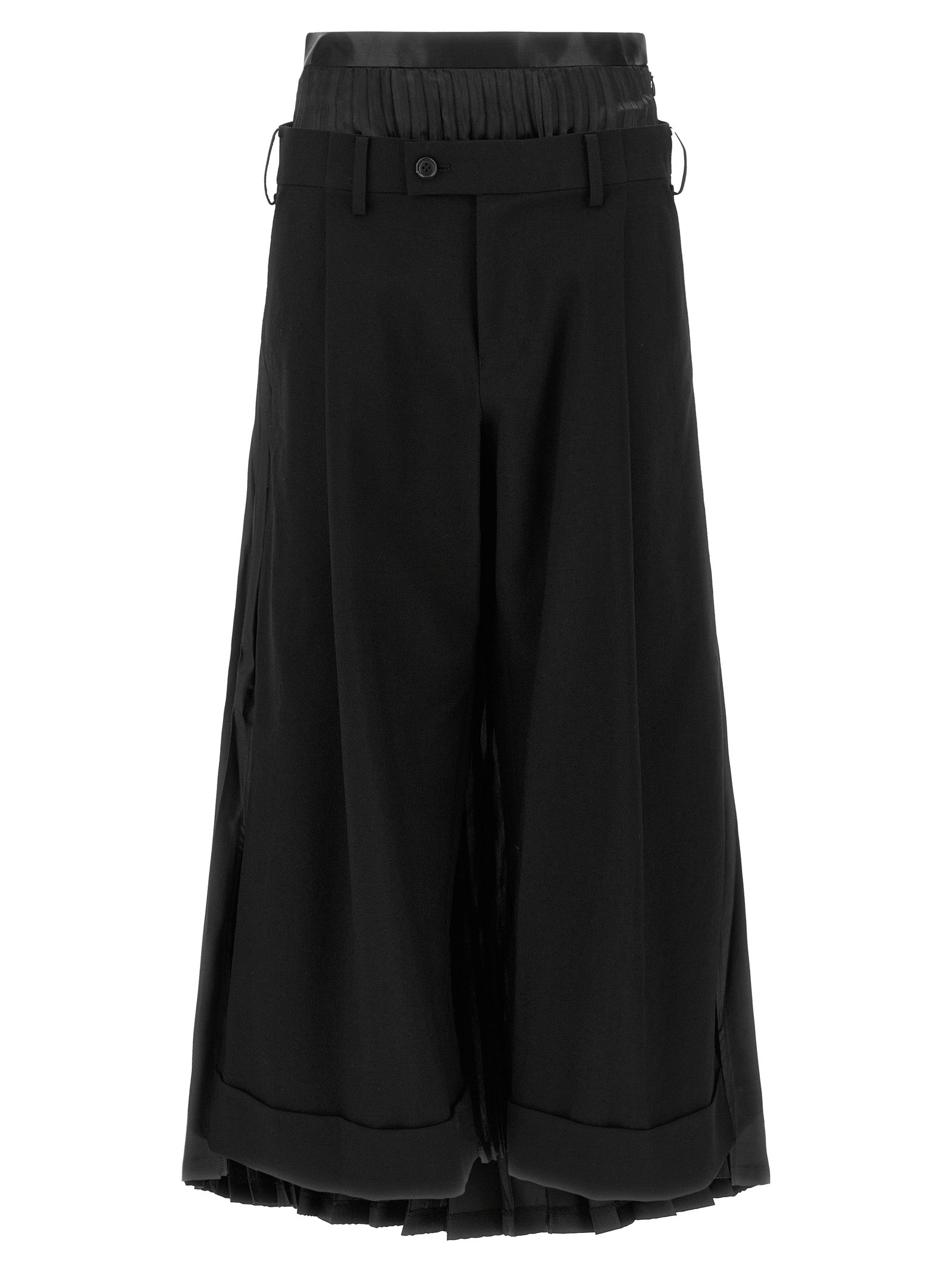 Junya Watanabe Black Wool Casual Women's Pants