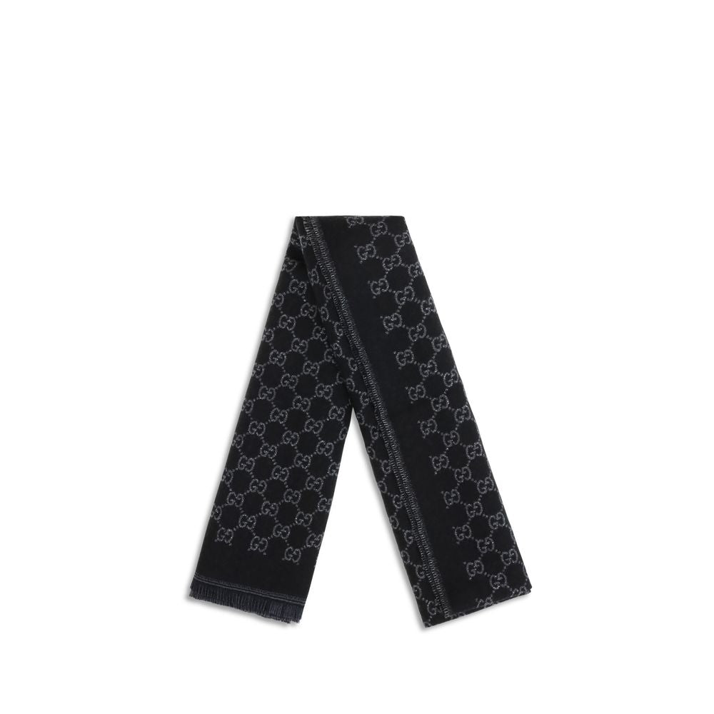 Gucci Black Wool Oves Aries Women's Scarf