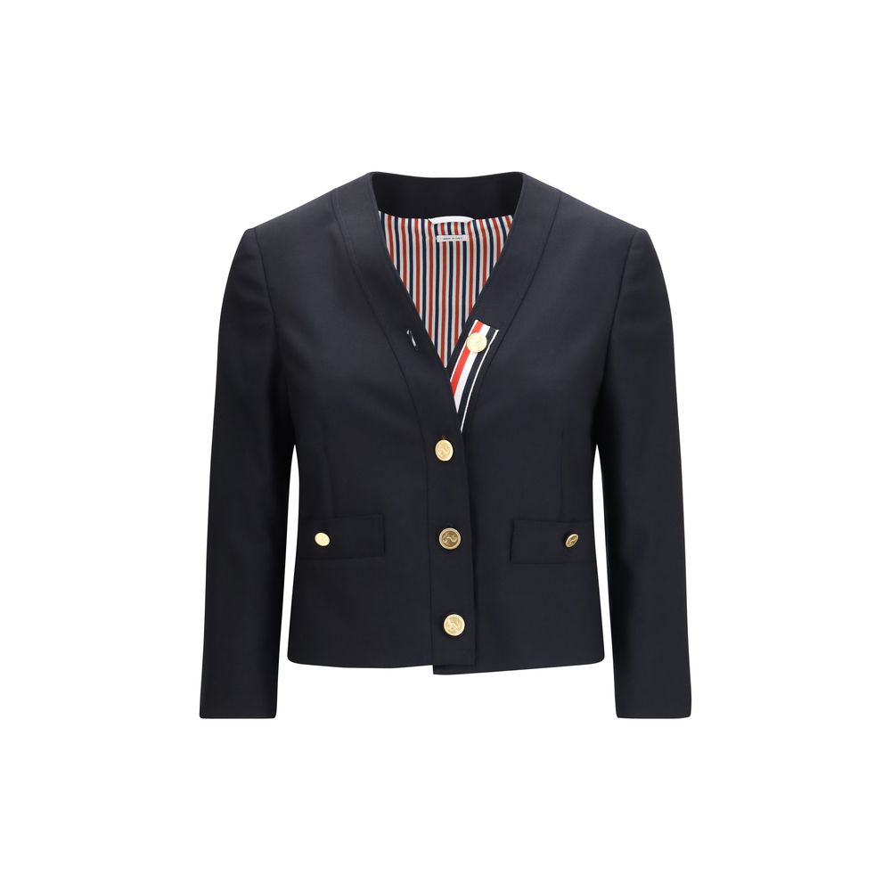 Thom Browne Blue Wool Oves Aries Women's Jacket