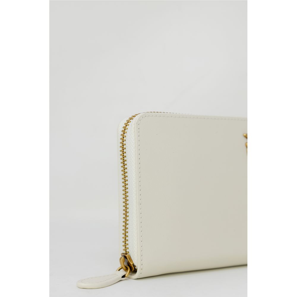 PINKO Cream Leather Women's Wallet
