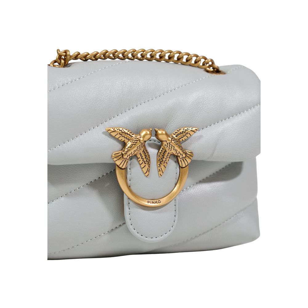 PINKO Gray Leather Women's Handbag