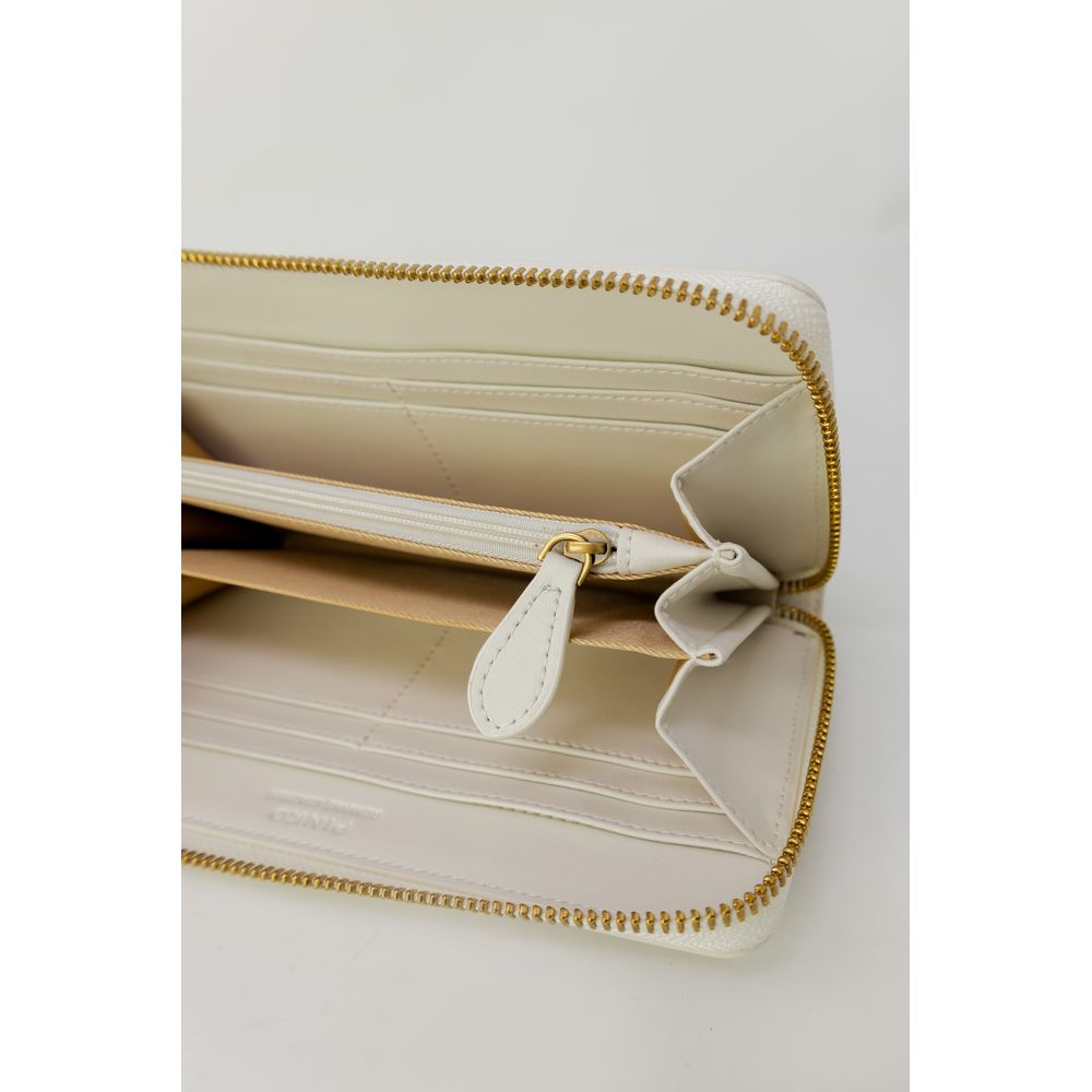 PINKO Cream Leather Women's Wallet