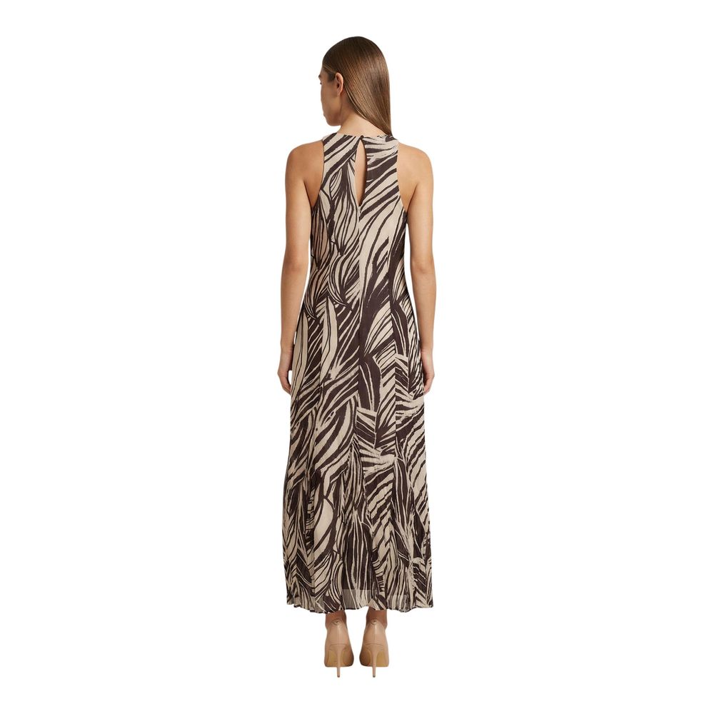 Guess Brown Polyester Long Women's Dress
