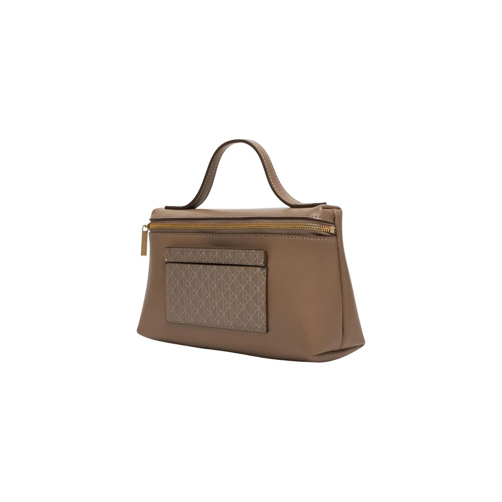 Calvin Klein Beige Polyethylene Clutch Women's Bag