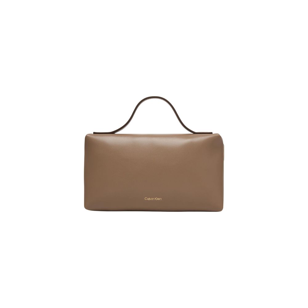 Calvin Klein Beige Polyethylene Clutch Women's Bag