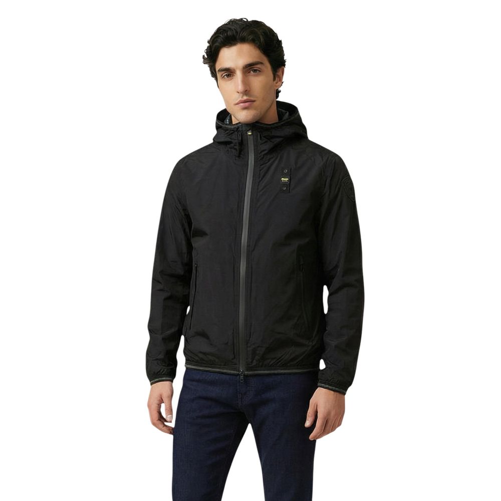Blauer Black Polyamide Shell Men's Jacket