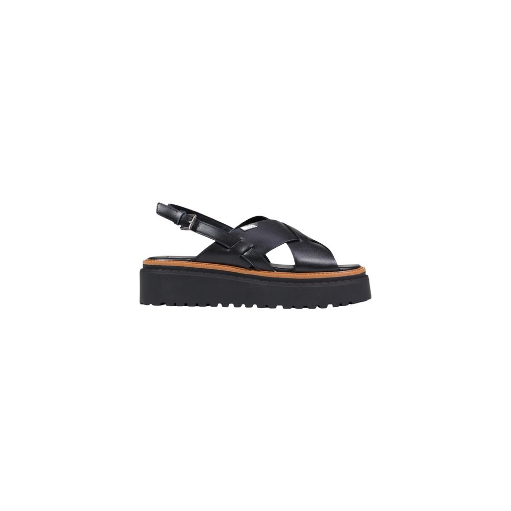 Liu Jo Black Leather Platform Women's Sandals