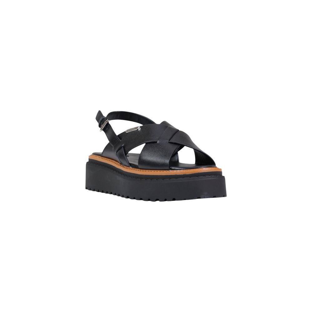 Liu Jo Black Leather Platform Women's Sandals