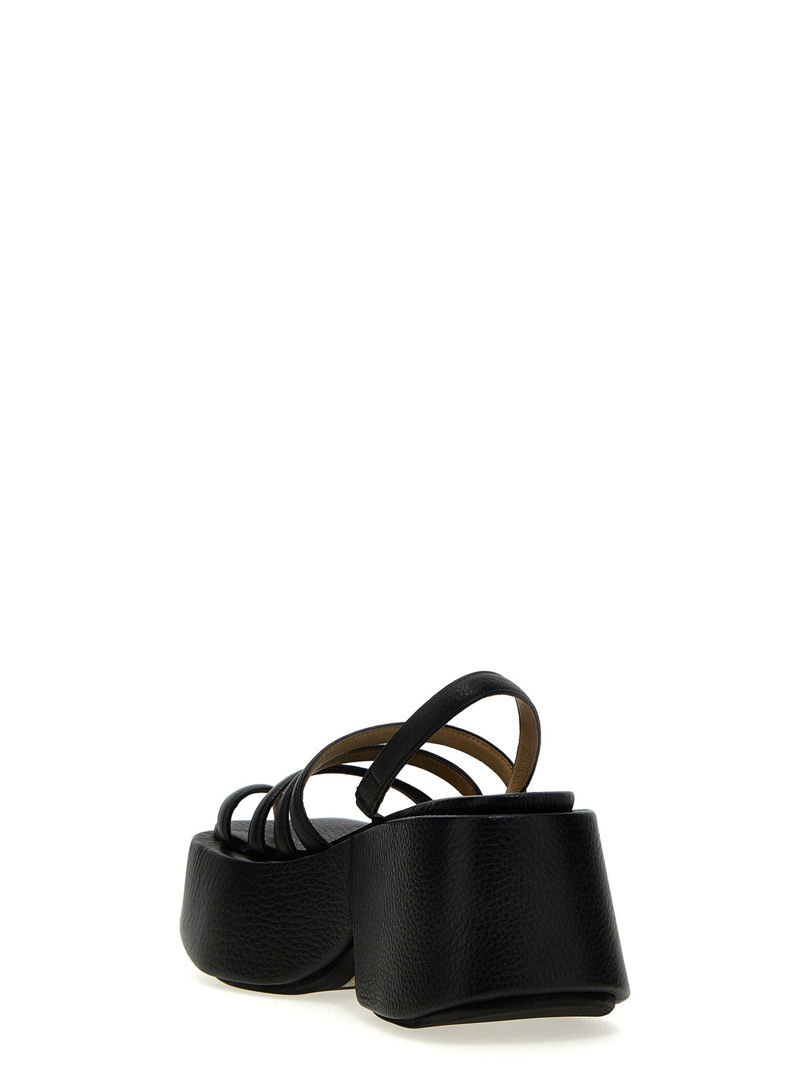 Marsell Black Calfskin Stiletto Heel Women's Sandals