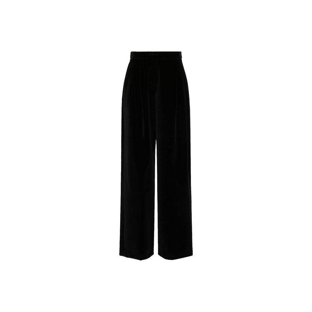Max Mara Black Cotton Casual Women's Pants