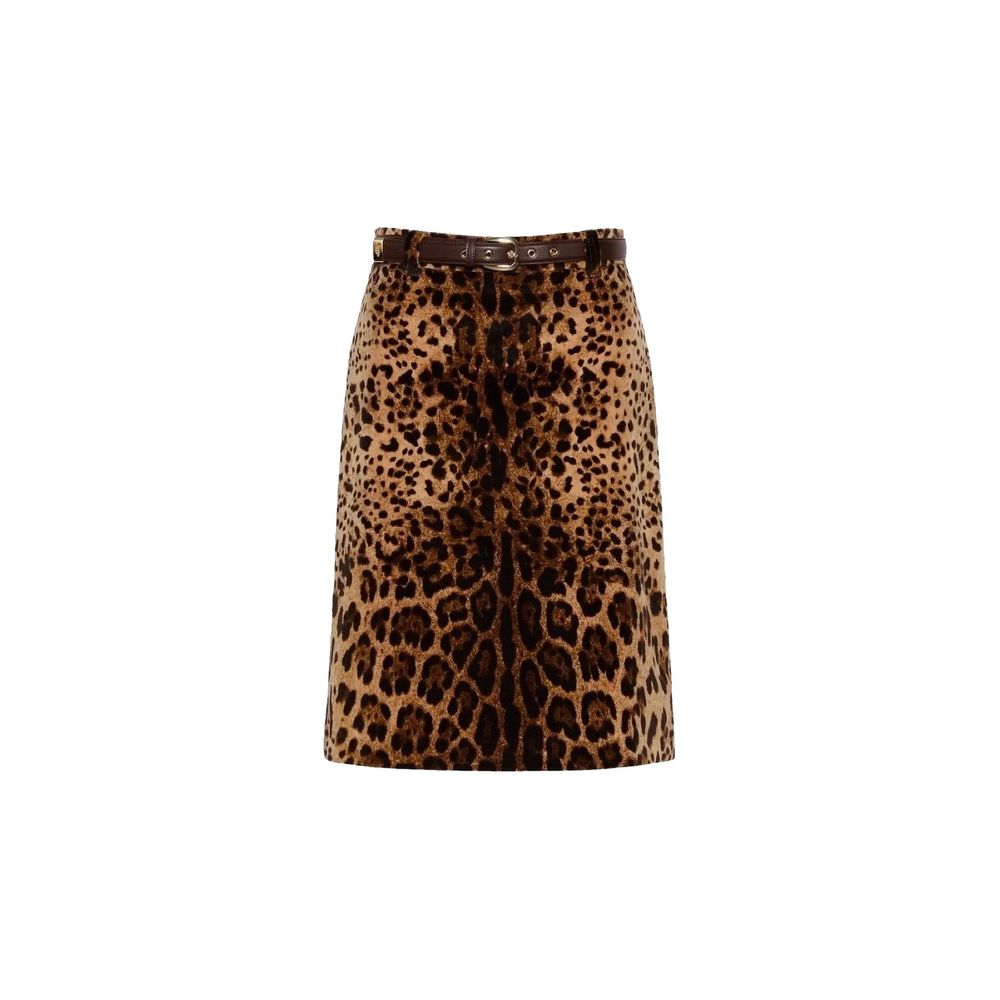 Max Mara Brown Cotton Midi Women's Skirt