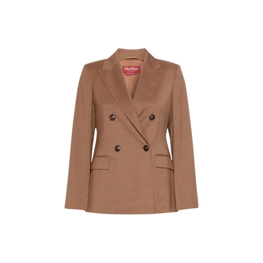 Max Mara Brown Virgin Wool Women's Blazer