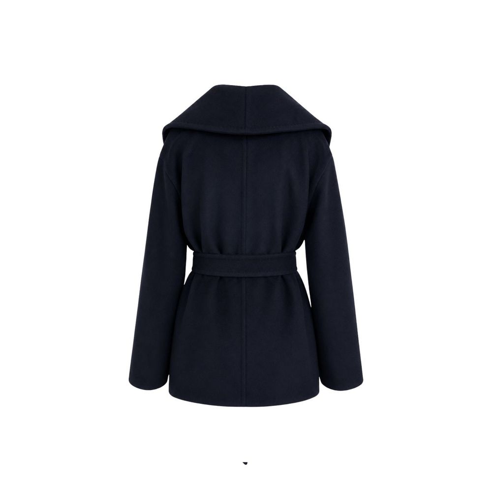 Max Mara Blue Virgin Wool Women's Coat