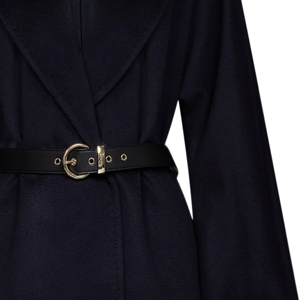 Max Mara Blue Virgin Wool Women's Coat