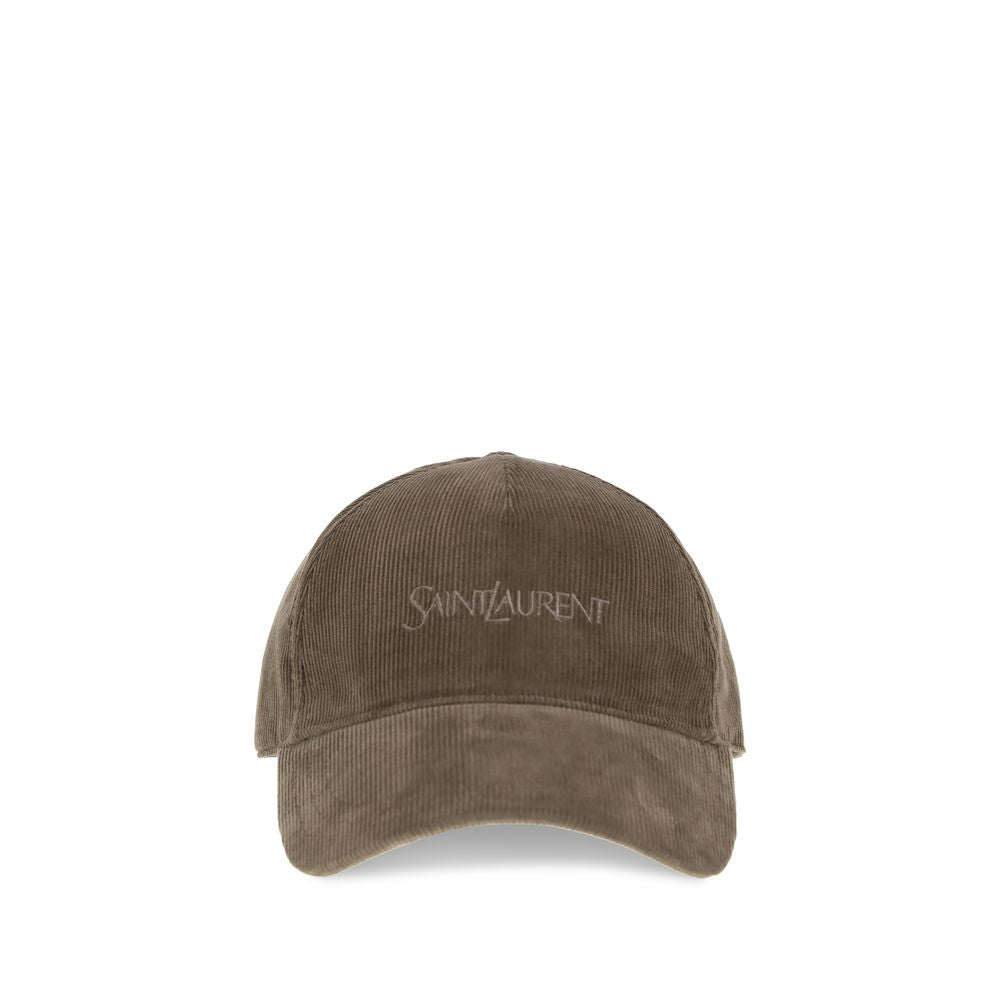 Saint Laurent Bicolor Cotton Cap (Baseball Women's Hat)