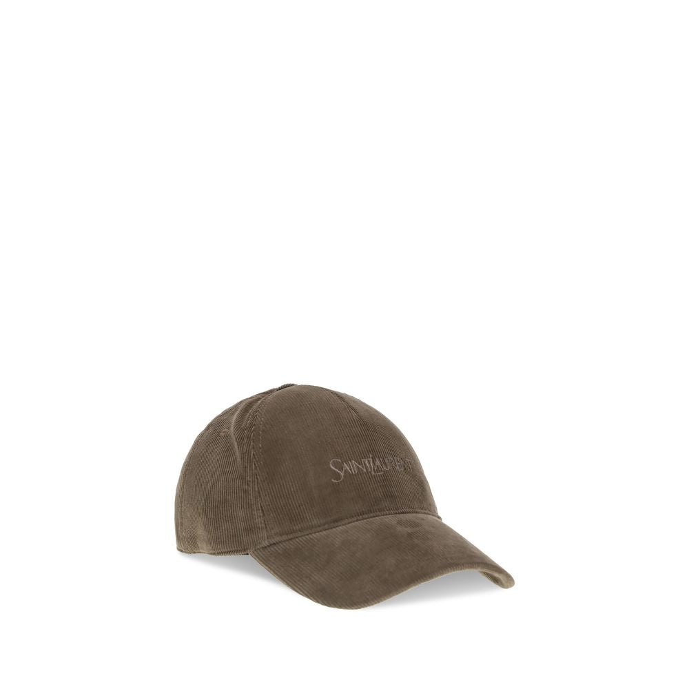 Saint Laurent Bicolor Cotton Cap (Baseball Women's Hat)