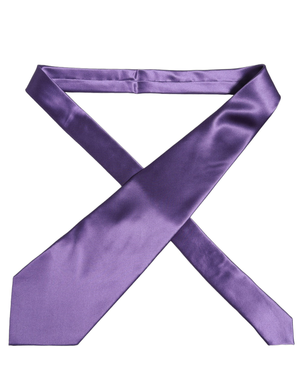 Dolce & Gabbana Men Purple Satin Silk Blend Adjustable Men'sd NeckMen's Men's Tie