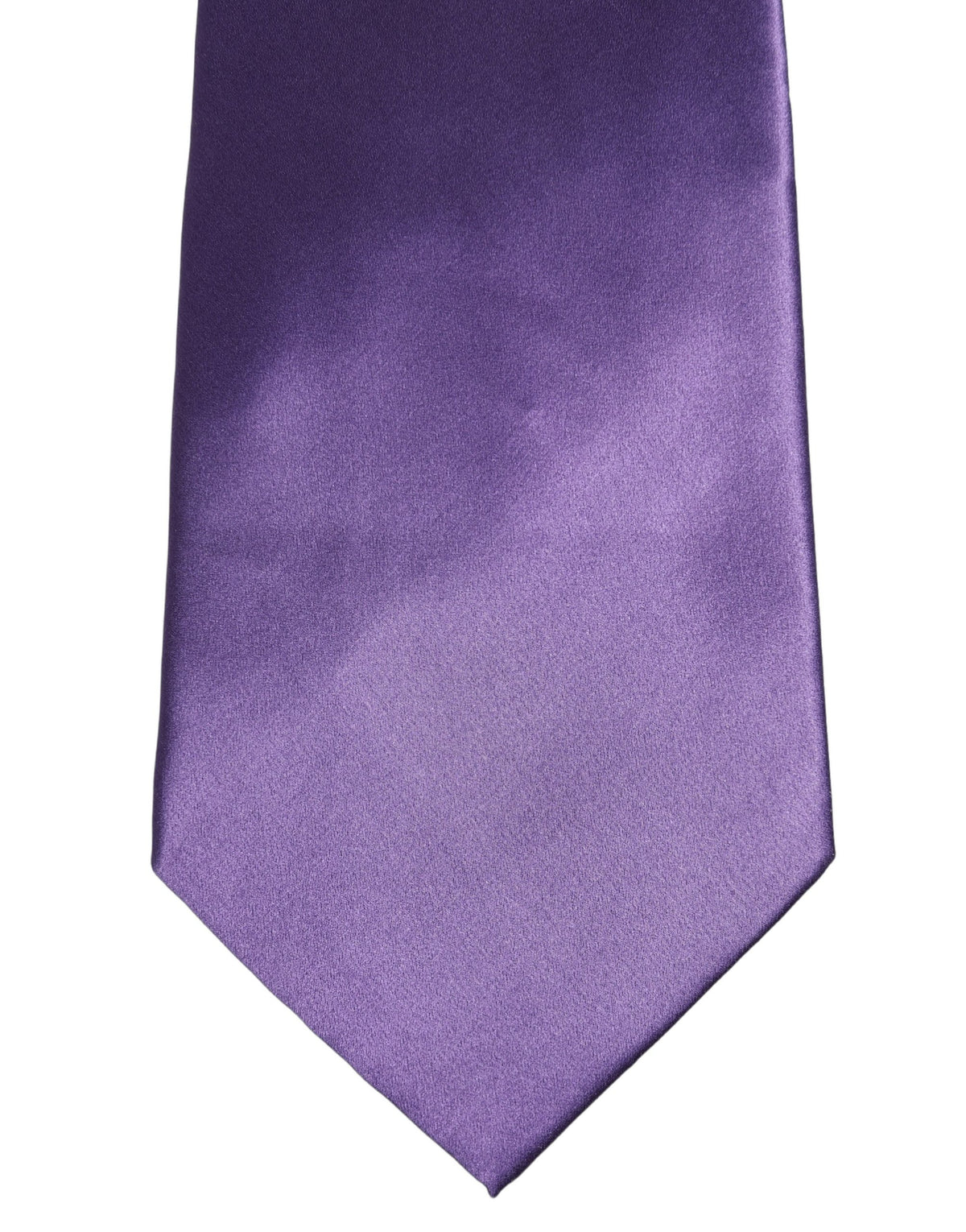 Dolce & Gabbana Men Purple Satin Silk Blend Adjustable Men'sd NeckMen's Men's Tie