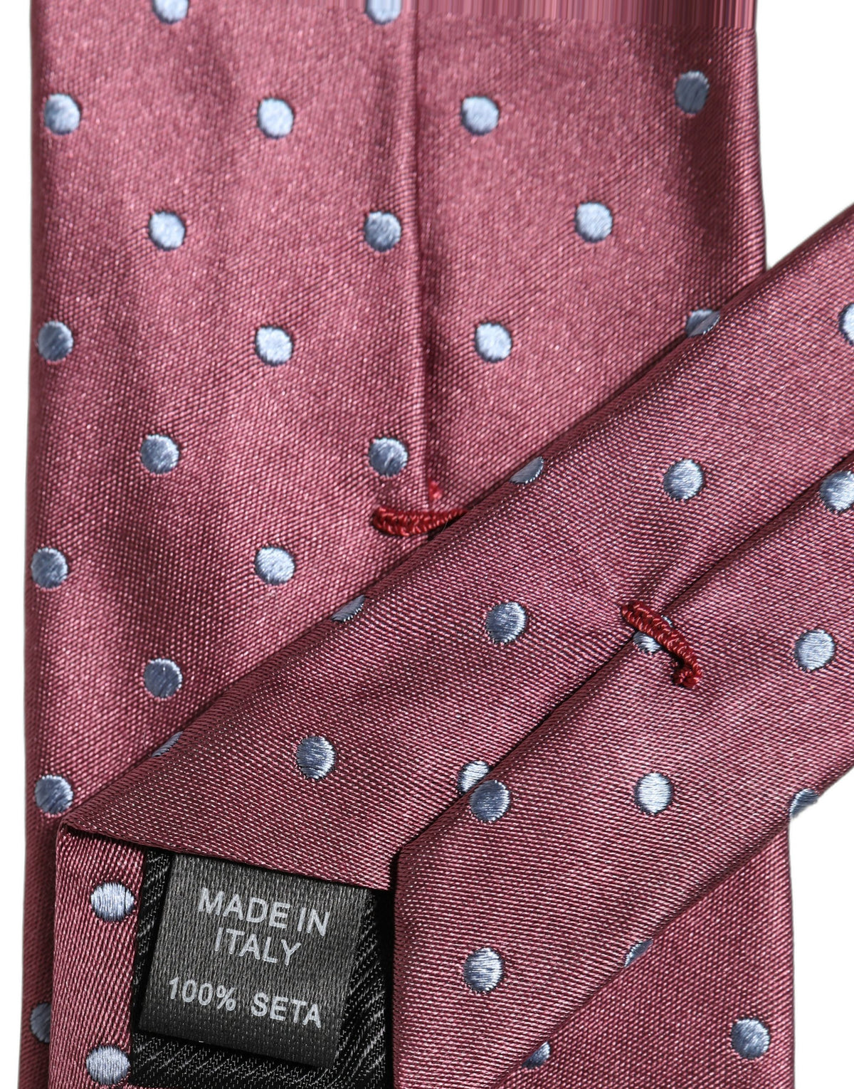 Dolce & Gabbana Men Maroon Silk Polka Dot Adjustable Men'sd NeckMen's Men's Tie