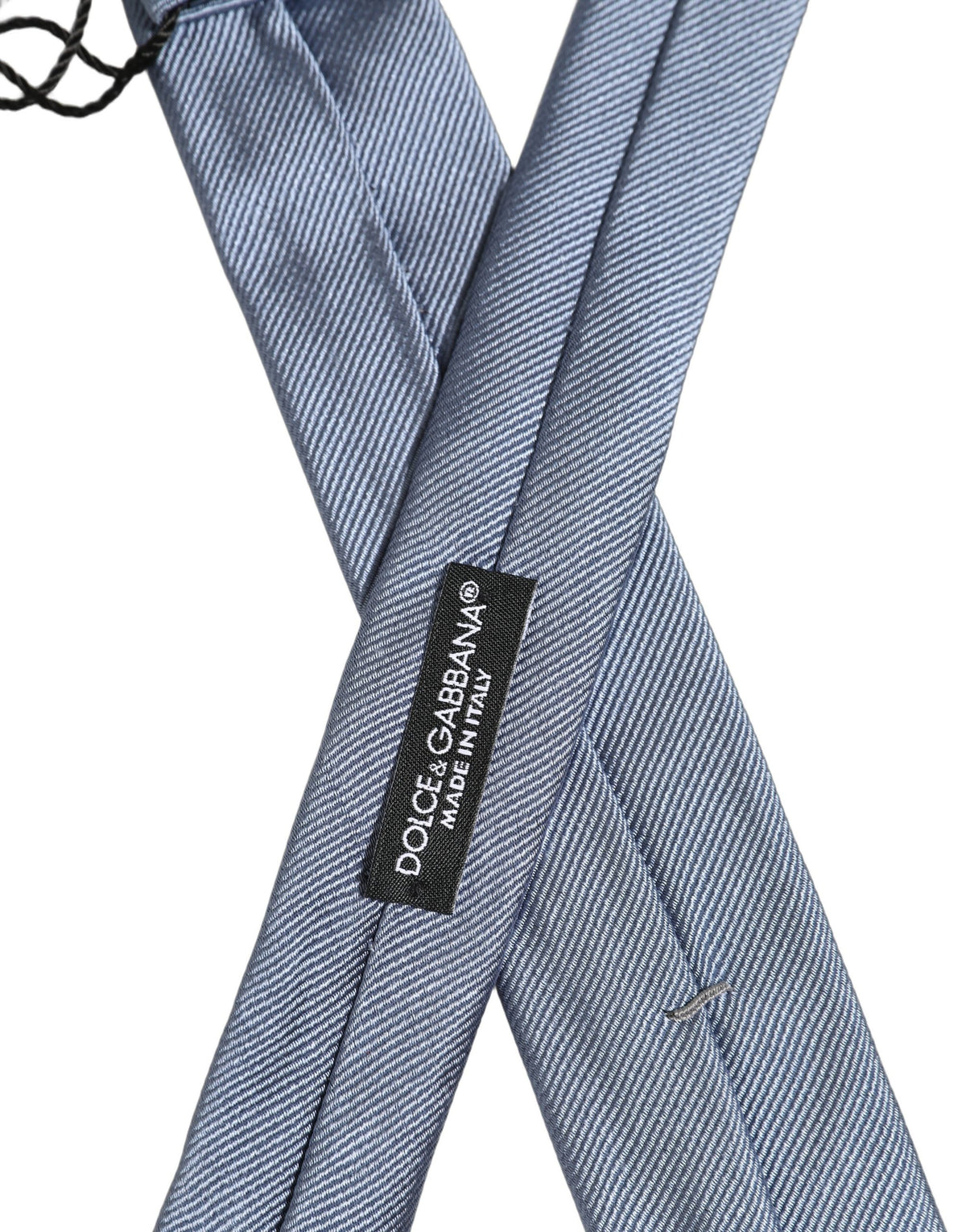 Dolce & Gabbana Men Light Blue Textured Silk Adjustable Men'sd NeckMen's Men's Tie