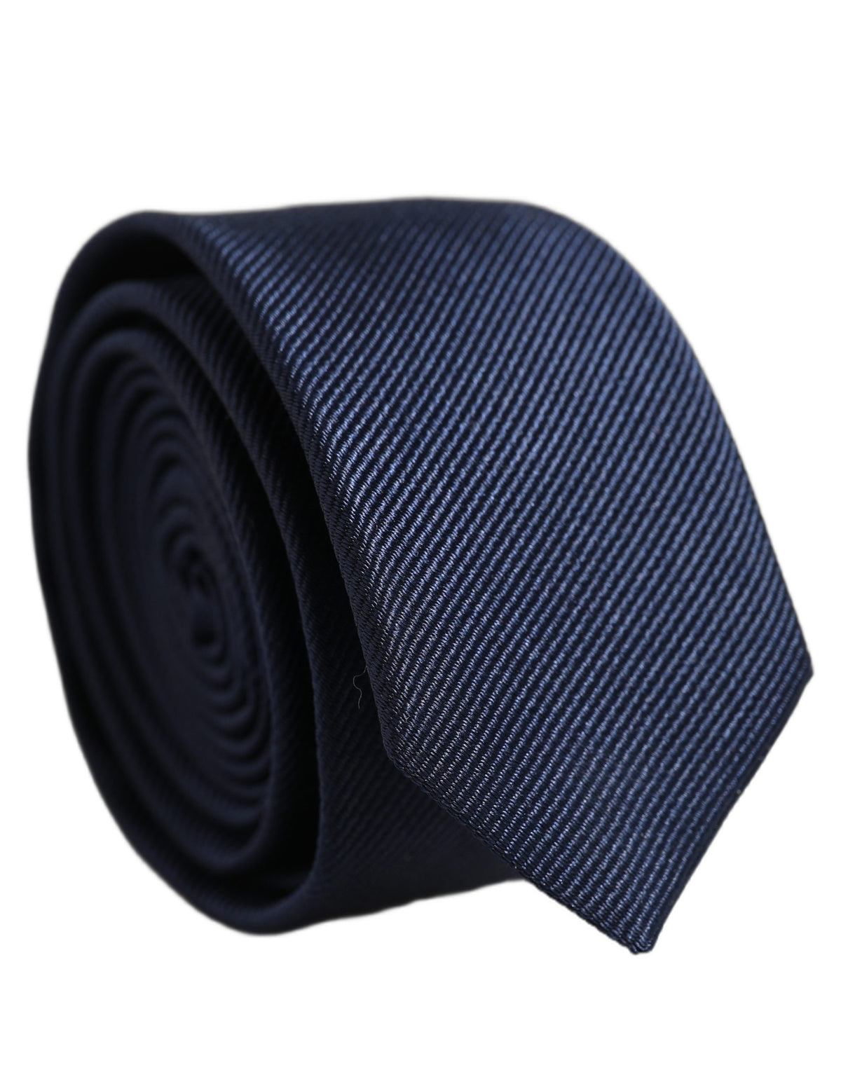 Dolce & Gabbana Men Dark Blue Textured Silk Adjustable Men'sd NeckMen's Men's Tie