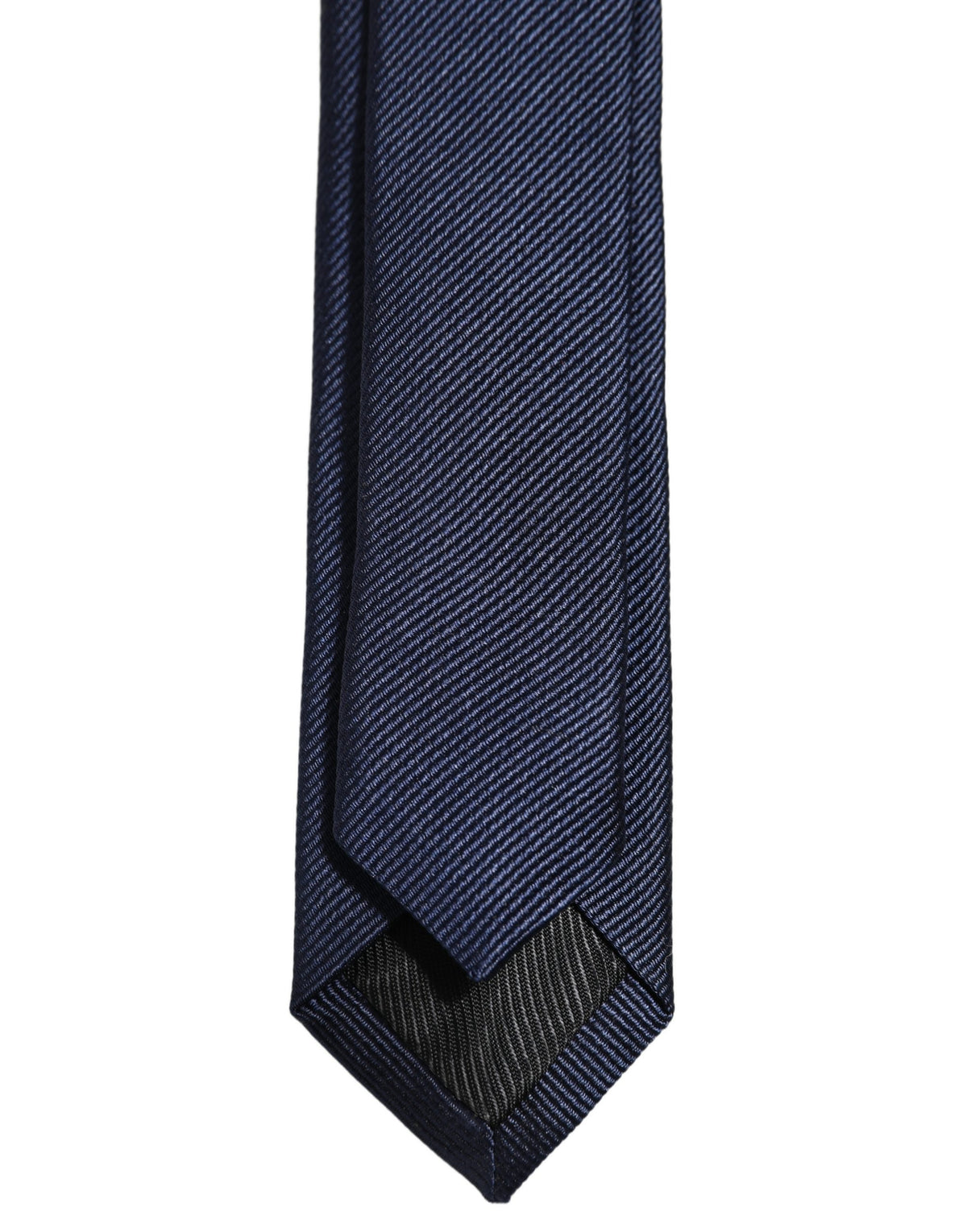 Dolce & Gabbana Men Dark Blue Textured Silk Adjustable Men'sd NeckMen's Men's Tie