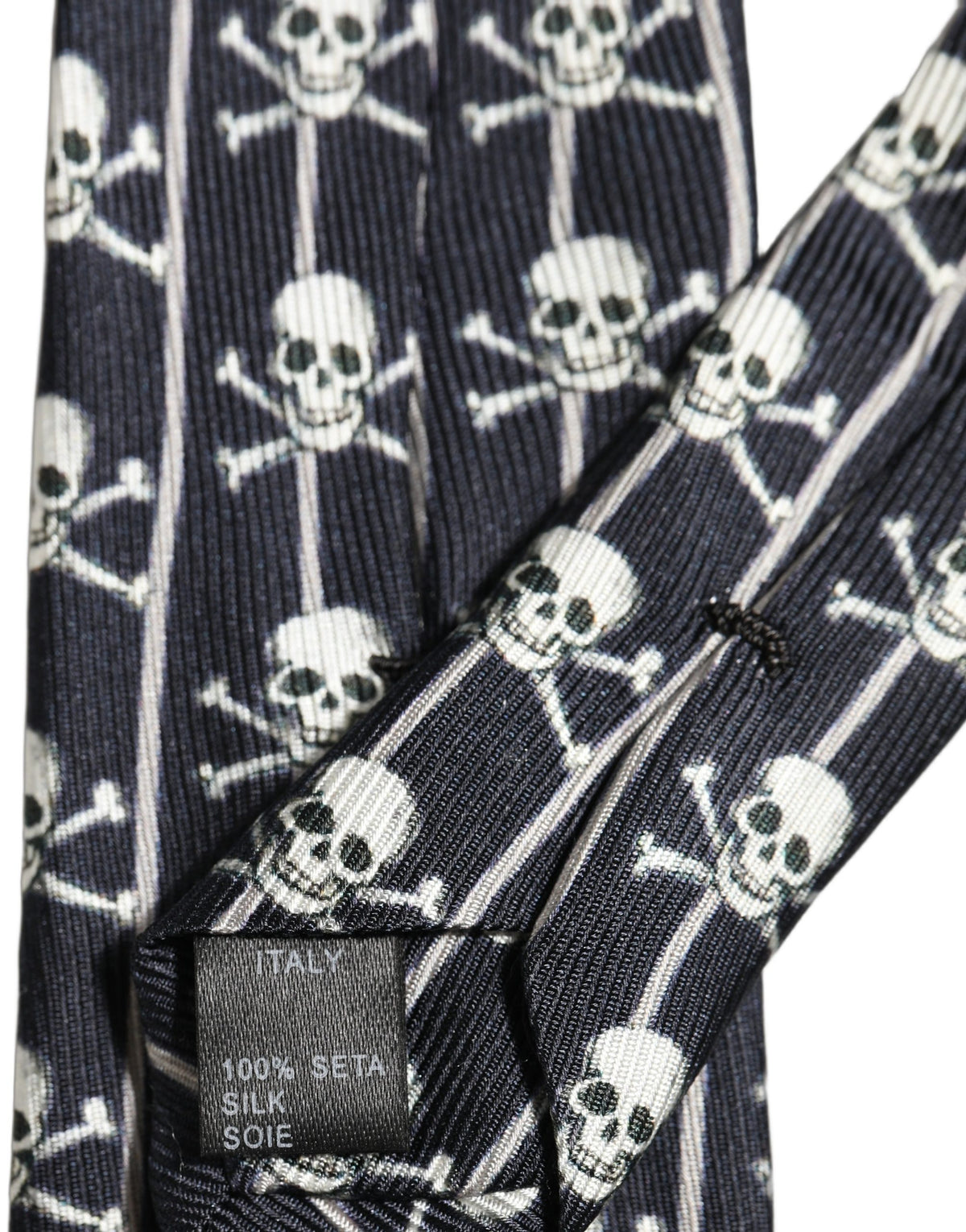 Dolce & Gabbana Men Black Silk Skull Fantasy Adjustable Men'sd NeckMen's Men's Tie