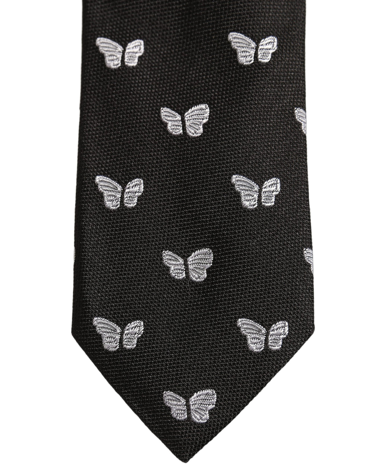 Dolce & Gabbana Men Black Silk Butterfly Adjustable Men'sd NeckMen's Men's Tie