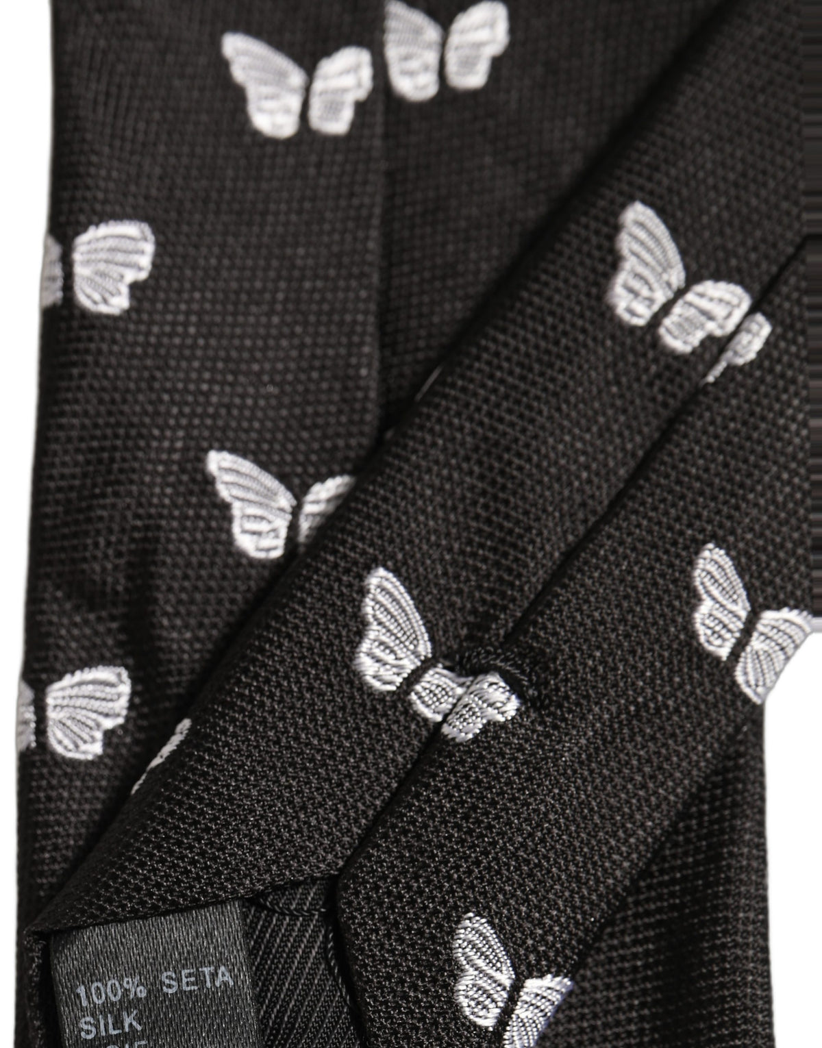 Dolce & Gabbana Men Black Silk Butterfly Adjustable Men'sd NeckMen's Men's Tie