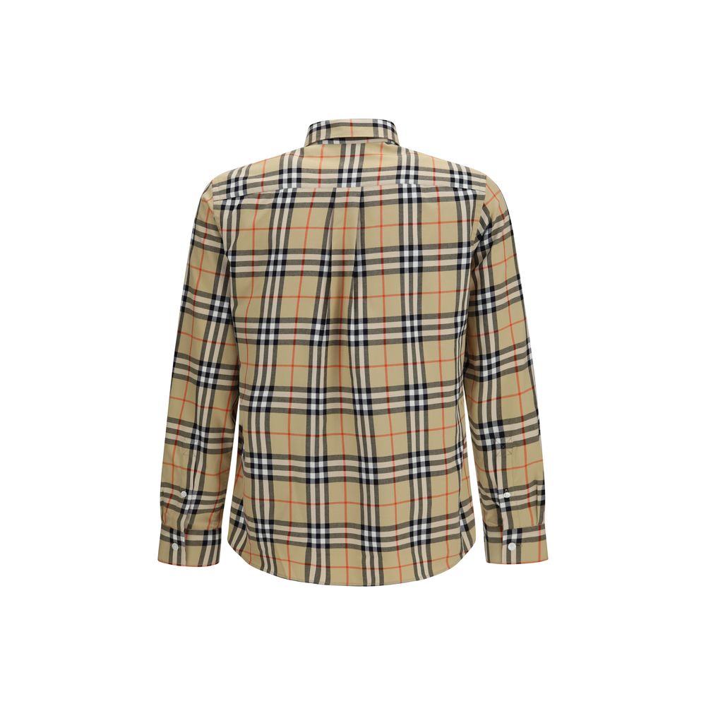 Burberry Beige Cotton Pattern Men's Shirt
