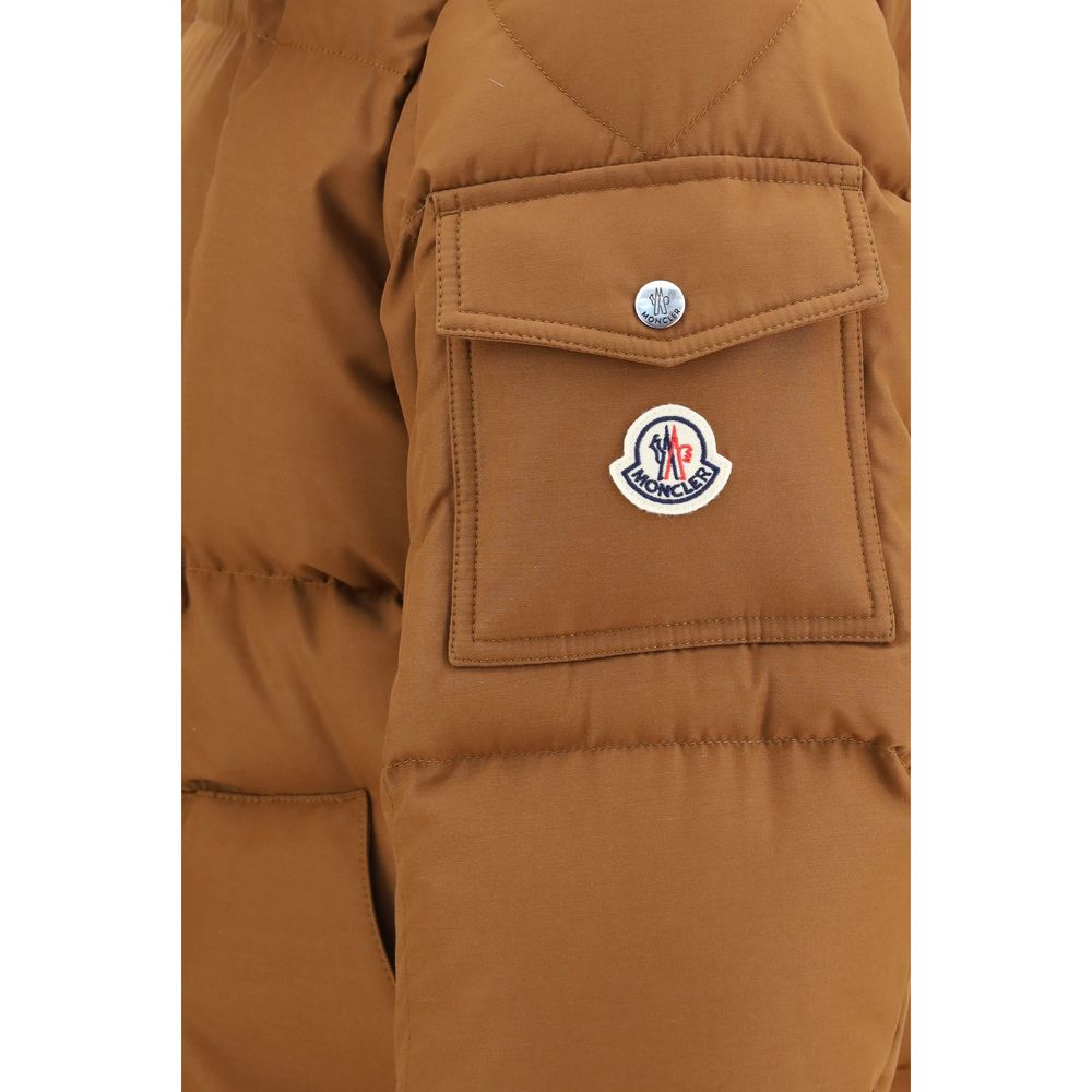 Moncler Brown Polyester Full-Length Men's Jacket