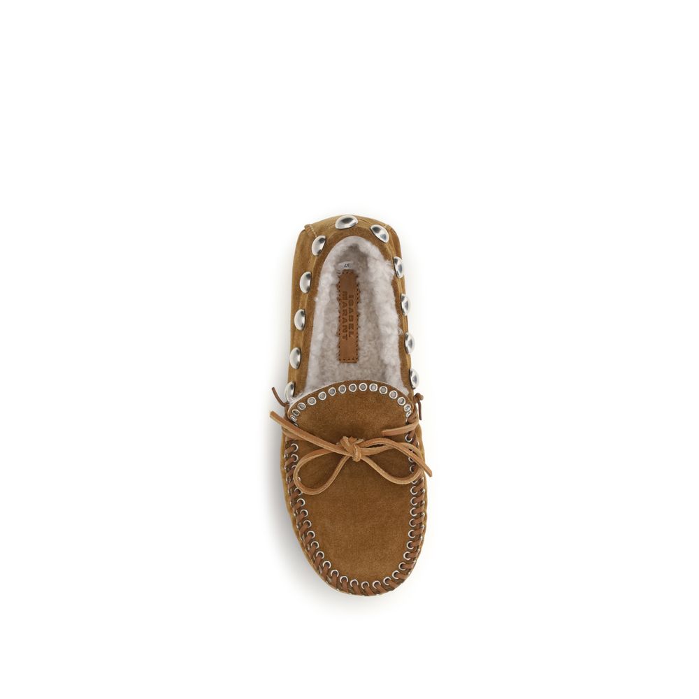 Isabel Marant Brown Calf Leather Bos Taurus Slip-On Women's Loafers
