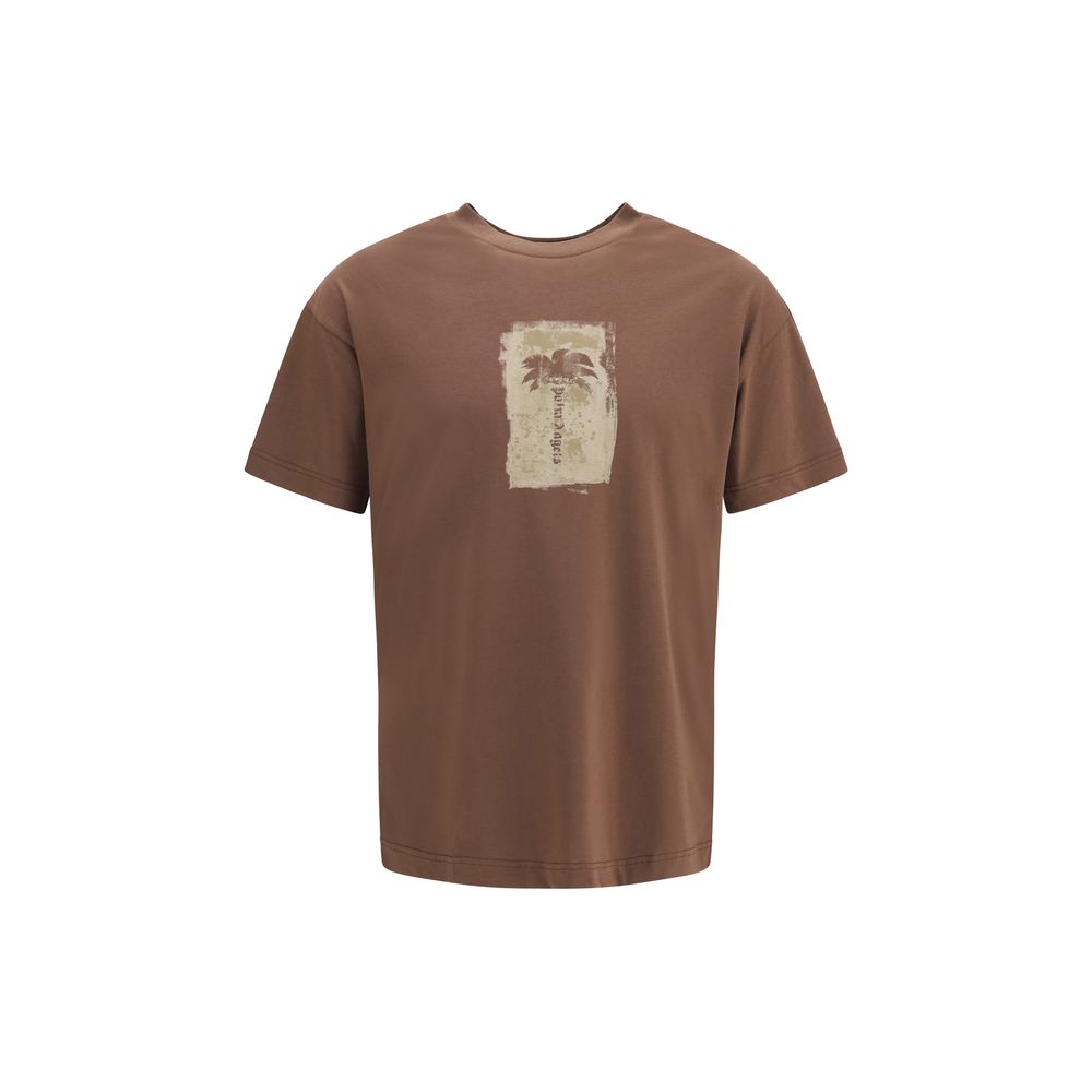 Palm Angels Brown Cotton Men's T-Shirt