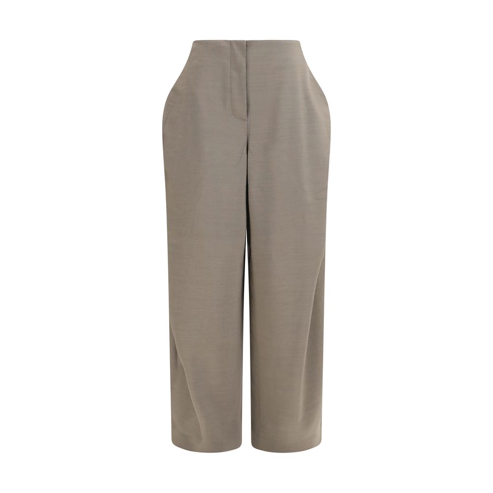 Jacquemus Gray Wool Oves Aries Flared Women's Pants