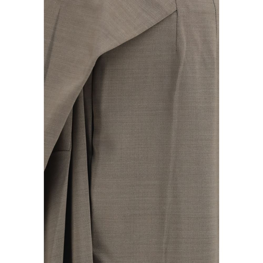 Jacquemus Gray Wool Oves Aries Flared Women's Pants