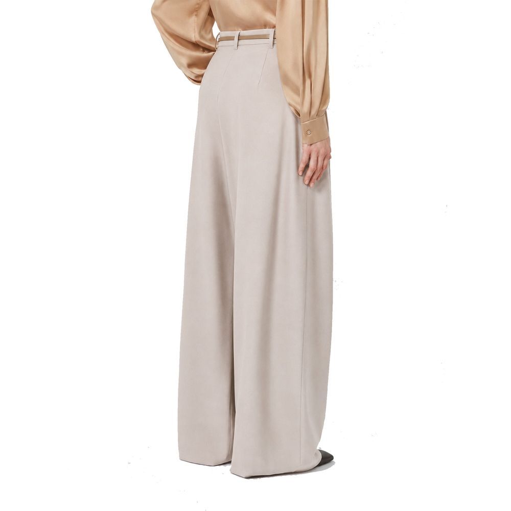 Max Mara Beige Elastane Casual Women's Pants