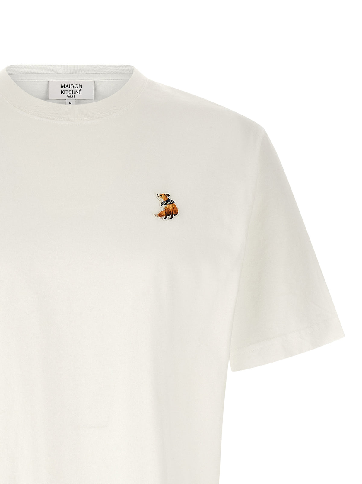 Maison Kitsuné White Organic Cotton Men's T-Shirt