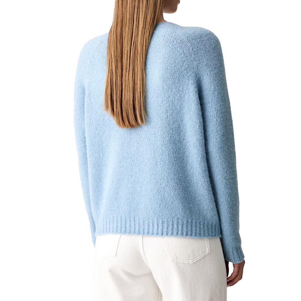 Max Mara Blue Alpaca Leather Women's Sweatshirt