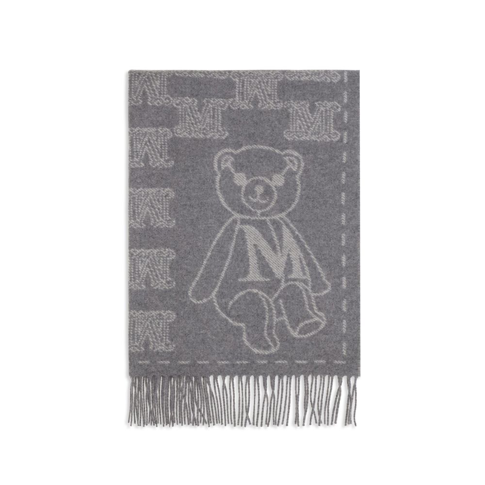 Max Mara Gray Cashmere Women's Scarf